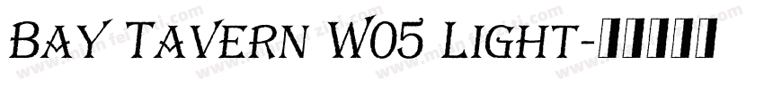 Bay Tavern W05 Light字体转换